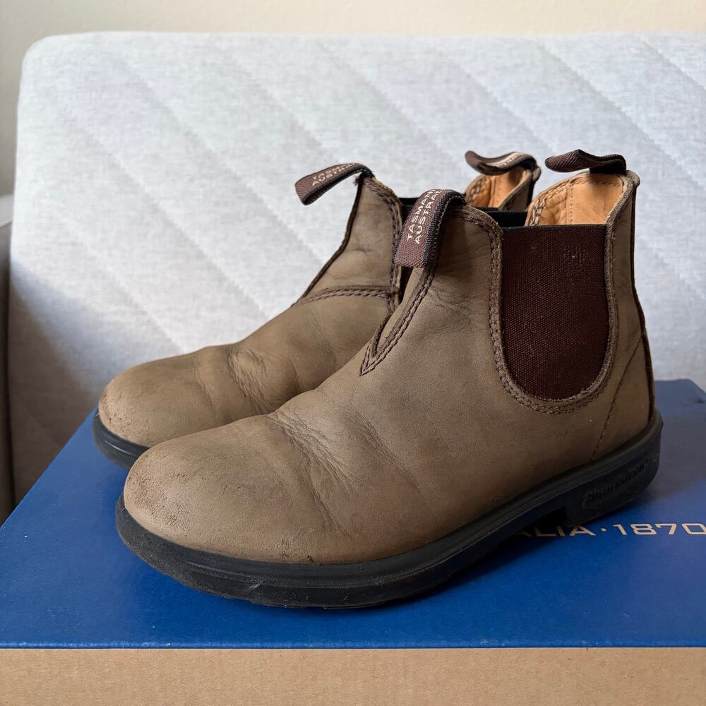 Blundstone Rustic Brown Leather Chelsea Boots Kids (AU 1)